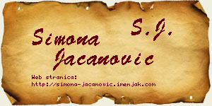 Simona Jacanović vizit kartica
